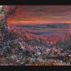 Meerblick, dunkel - Acryl, Glas auf Holz - 40 x 65 cm 