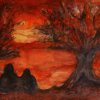 Das alte Paar - Aquarell - 40 x 50-cm 
