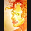 Die junge Frau B. - Aquarell - 45 x 35 cm 