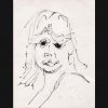 Renatchen kuckt schief - Tusche - 15 x 12 cm 